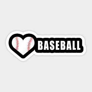 Love Baseball Sticker